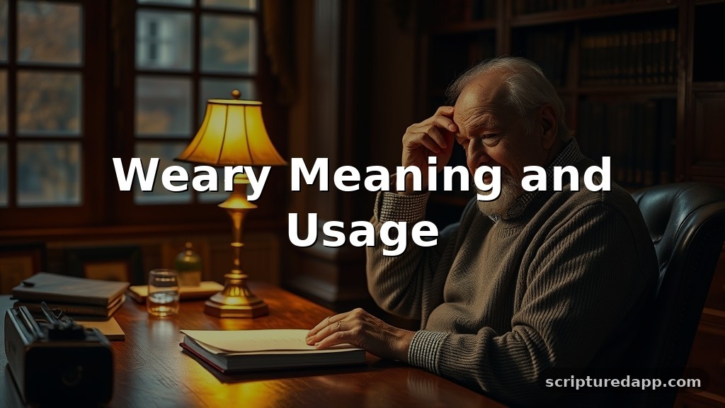Weary Meaning and Usage