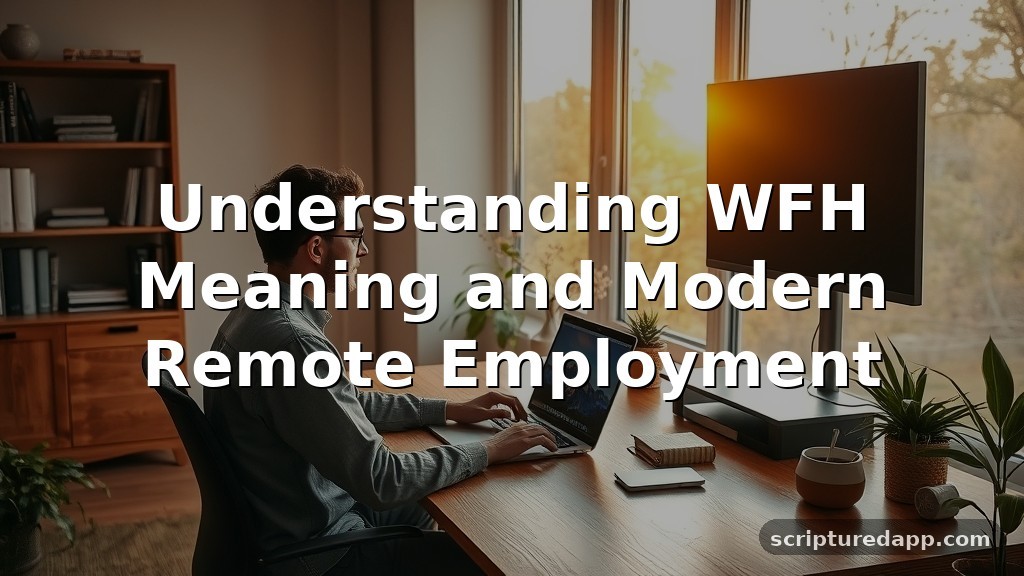 WFH Meaning and Modern Remote Employment