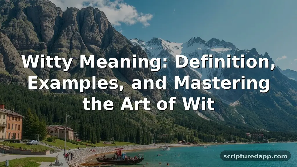 witty meaning