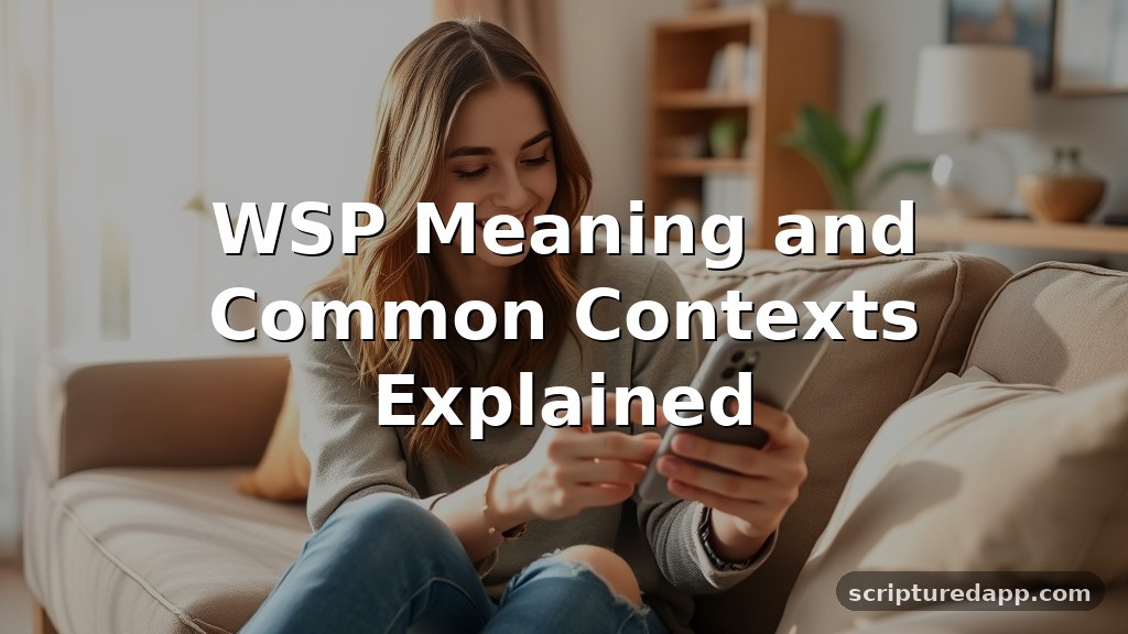 WSP Meaning and Common Contexts Explained