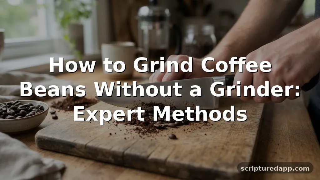 how to grind coffee beans without a grinder