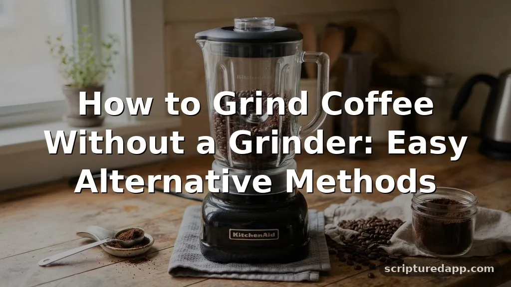 how to grind coffee without a grinder