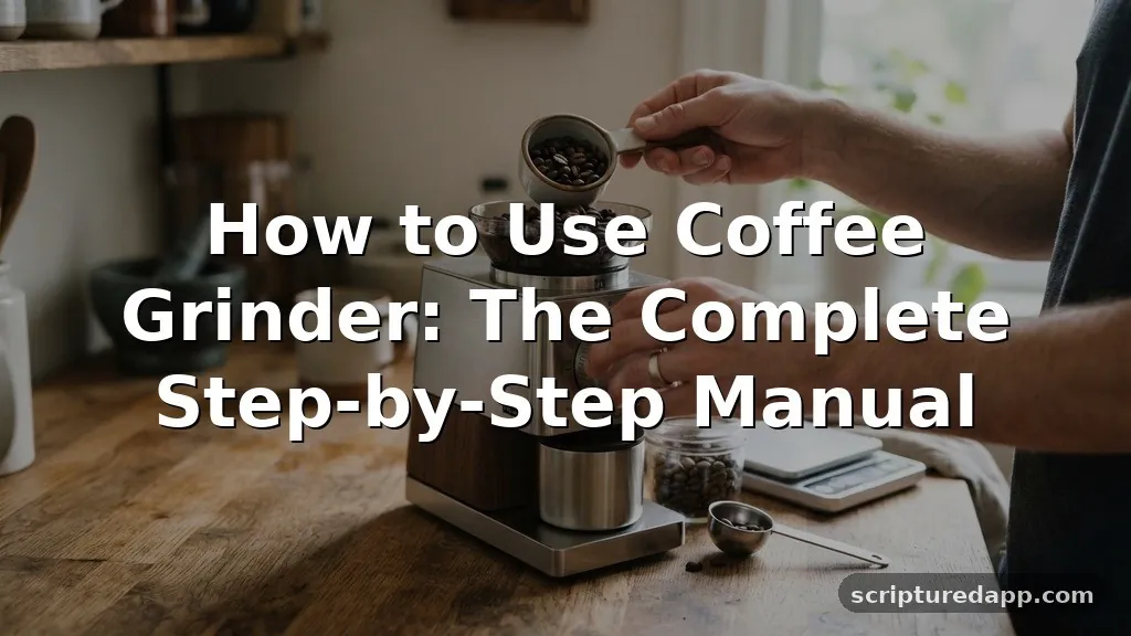 how to use coffee grinder