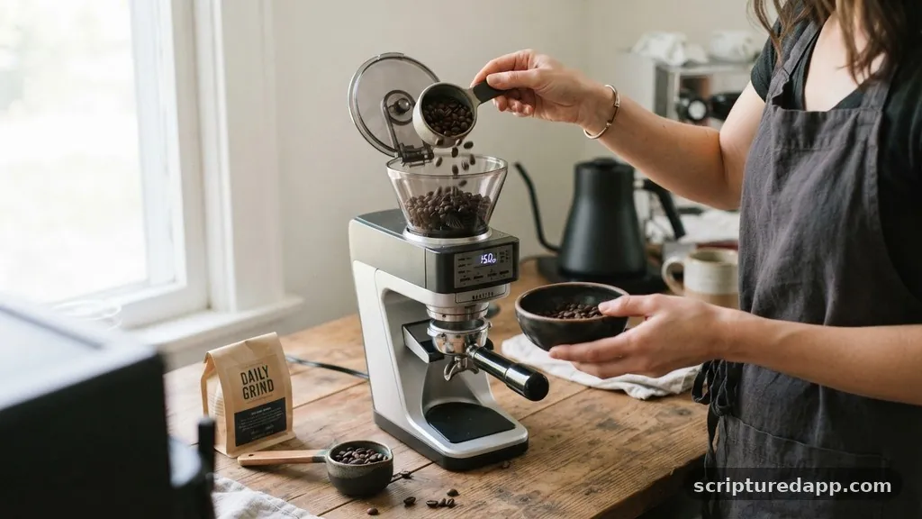 Selecting and Preparing Your Equipment - how to use coffee grinder