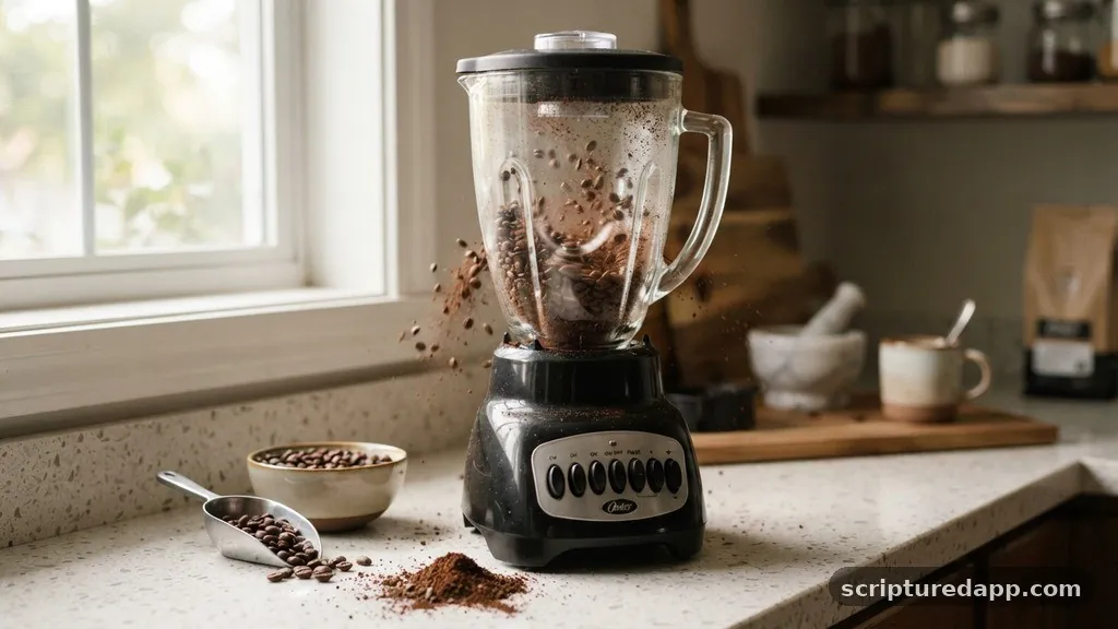 Using a Kitchen Blender for Rapid Particle Breakdown - how to grind coffee without a coffee grinder