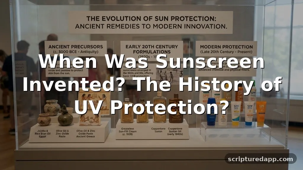 when was sunscreen invented